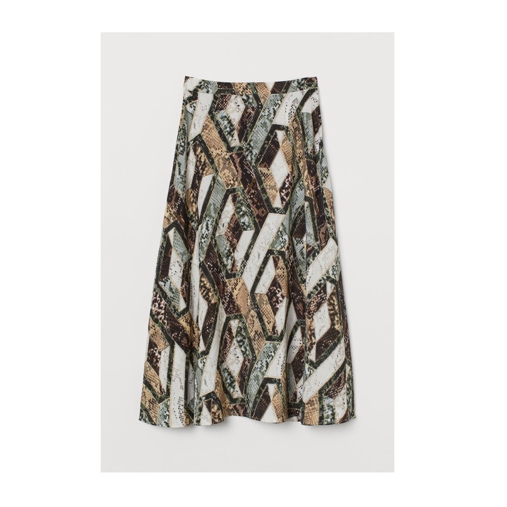Green Snake Patterned Skirt